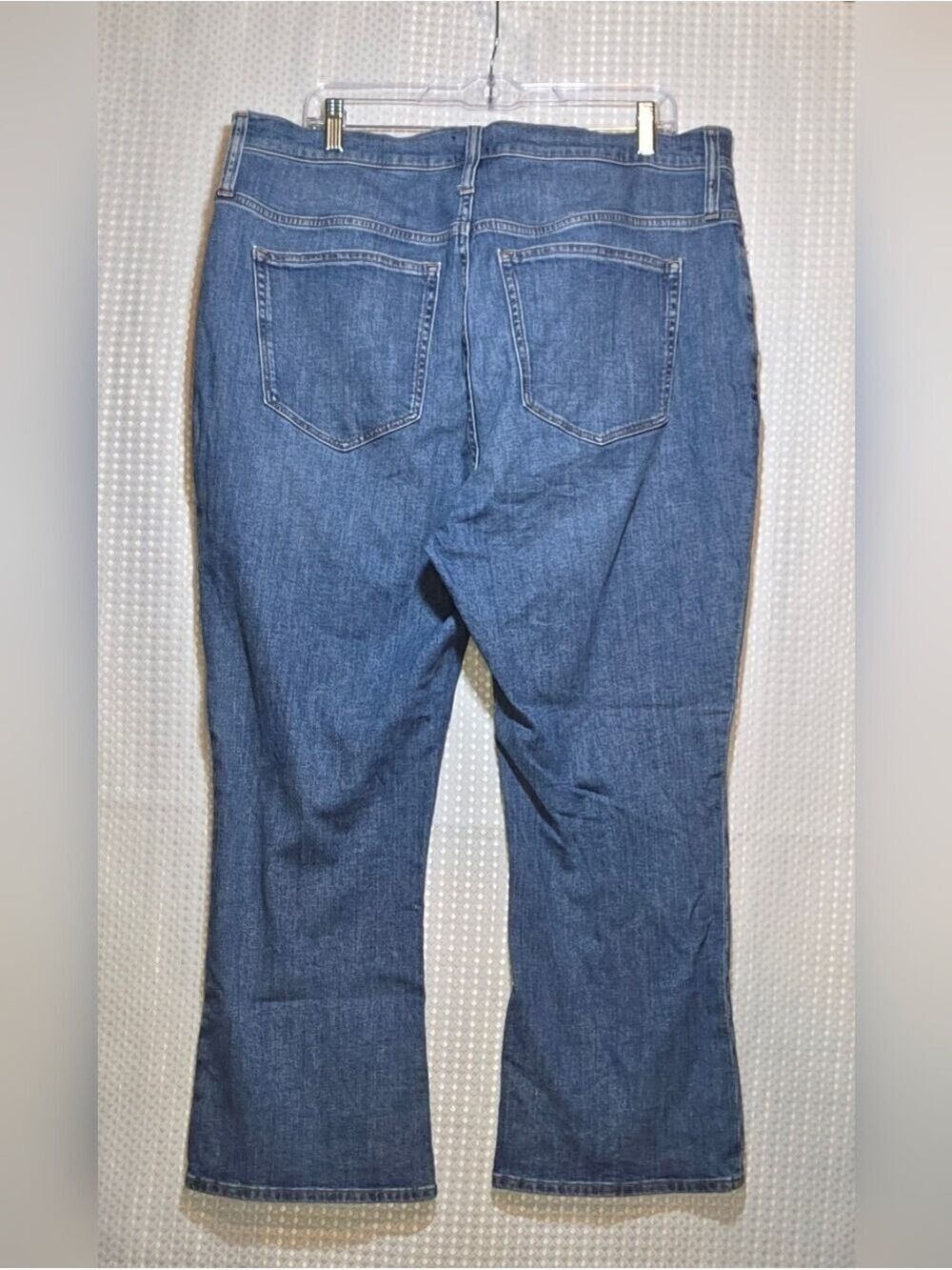 J.Crew Mid-Rise Flare Crop Jeans Size 34 Medium Wash Denim Cropped Wide Leg - Picture 4 of 14